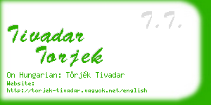 tivadar torjek business card